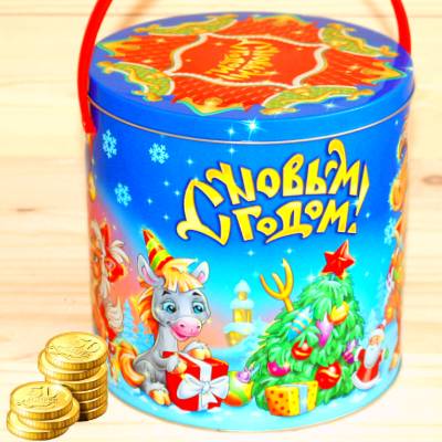 Недорогой детский новогодний подарок 1000 грамм в Лобне