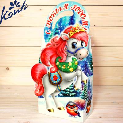 Сладкий новогодний подарок от Конти в картонной упаковке в Лобне