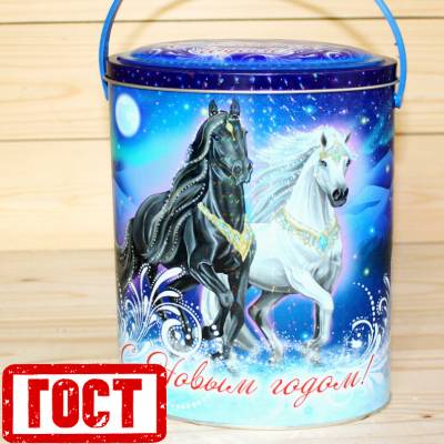 Сладкий новогодний подарок по ГОСТу в жестяной упаковке в Лобне